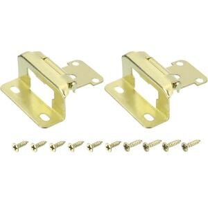 Uxcell 1/2" Overlay Cabinet Kitchen Hinges, 10 Set Semi-Concealed Hinges Face...